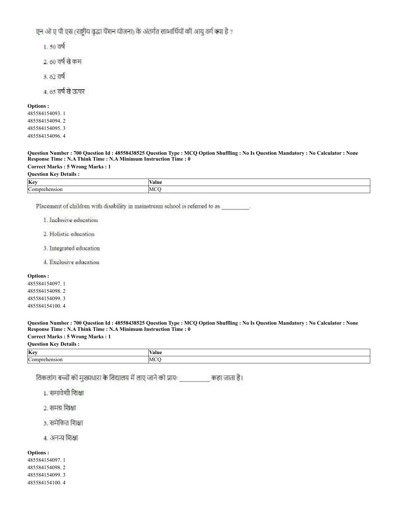 CUET 2023 English Hindi Shift 3 Question Papers - 02 Jul 2023 - Page 668