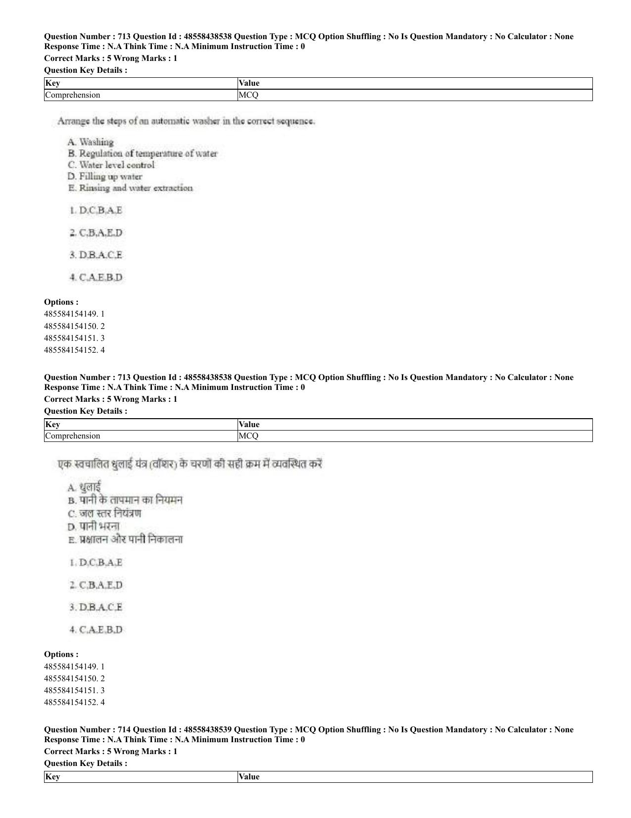 CUET 2023 English Hindi Shift 3 Question Papers - 02 Jul 2023 - Page 679