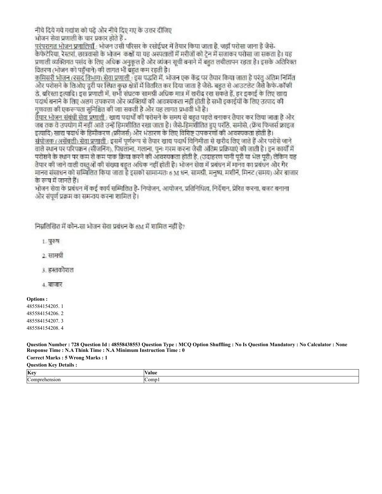 CUET 2023 English Hindi Shift 3 Question Papers - 02 Jul 2023 - Page 694