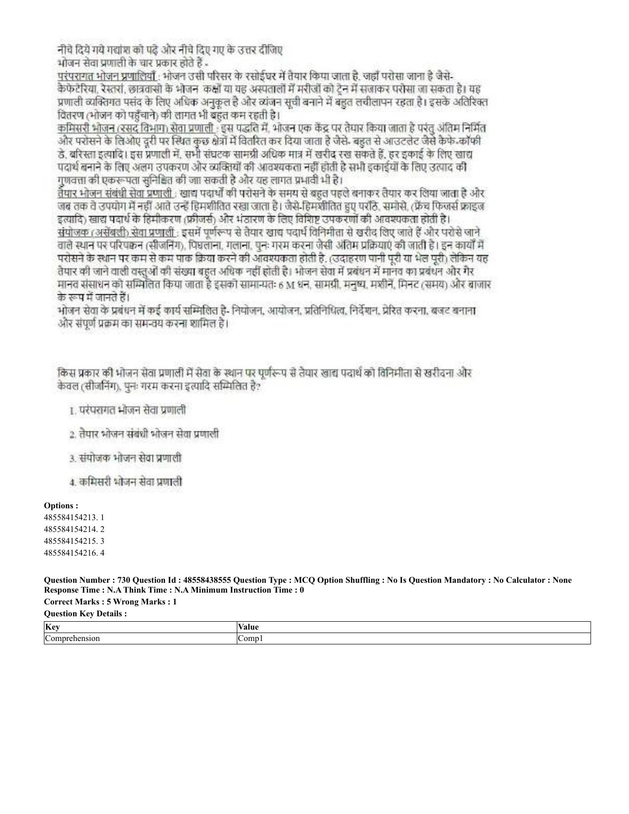 CUET 2023 English Hindi Shift 3 Question Papers - 02 Jul 2023 - Page 698