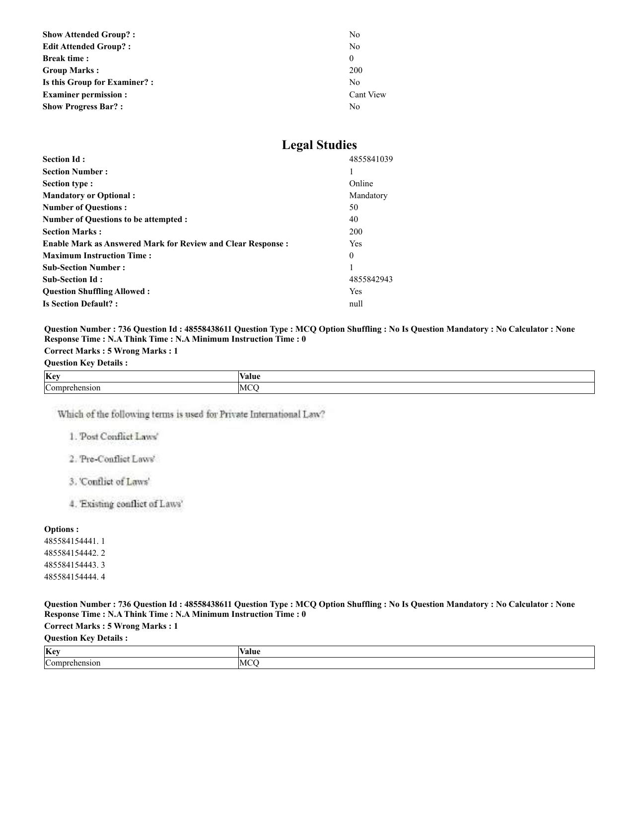 CUET 2023 English Hindi Shift 3 Question Papers - 02 Jul 2023 - Page 707