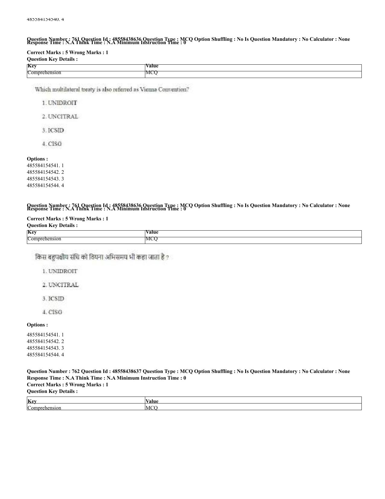 CUET 2023 English Hindi Shift 3 Question Papers - 02 Jul 2023 - Page 731