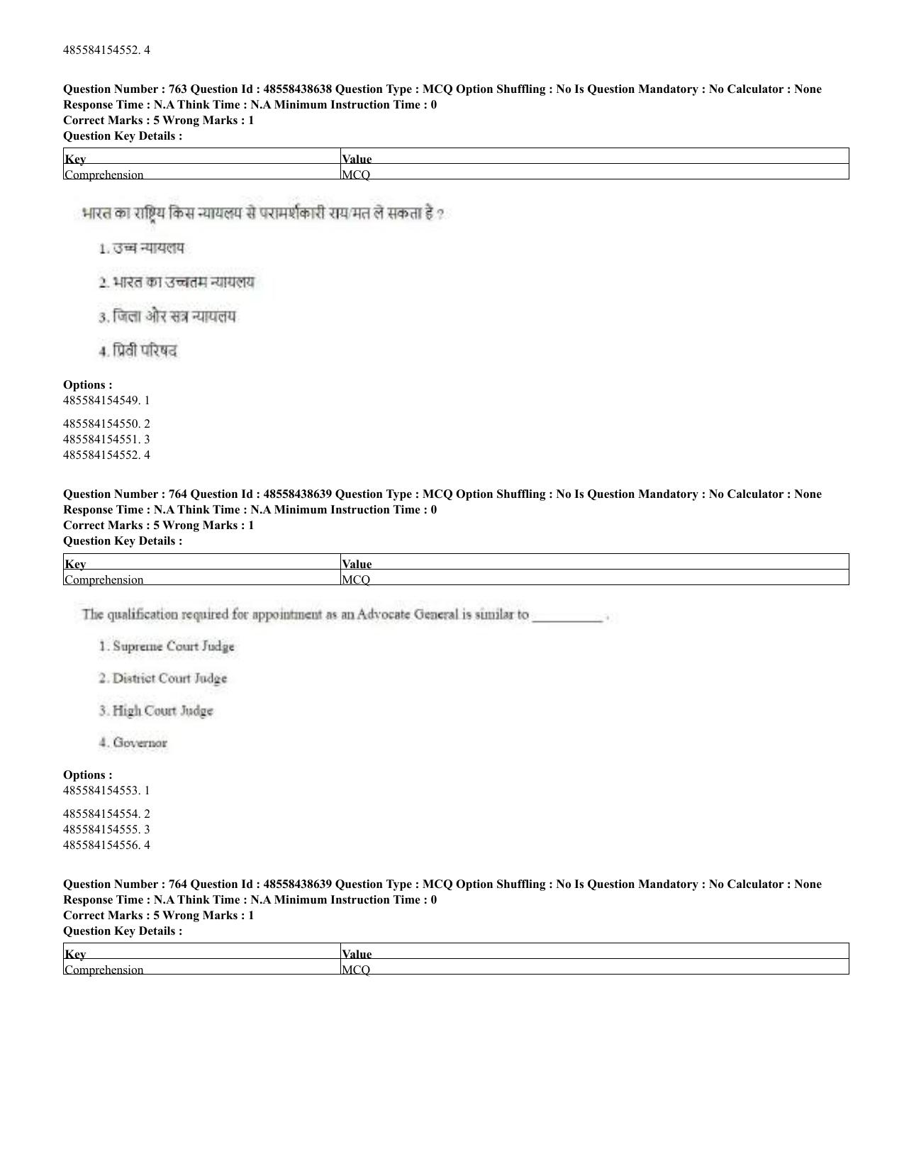 CUET 2023 English Hindi Shift 3 Question Papers - 02 Jul 2023 - Page 733