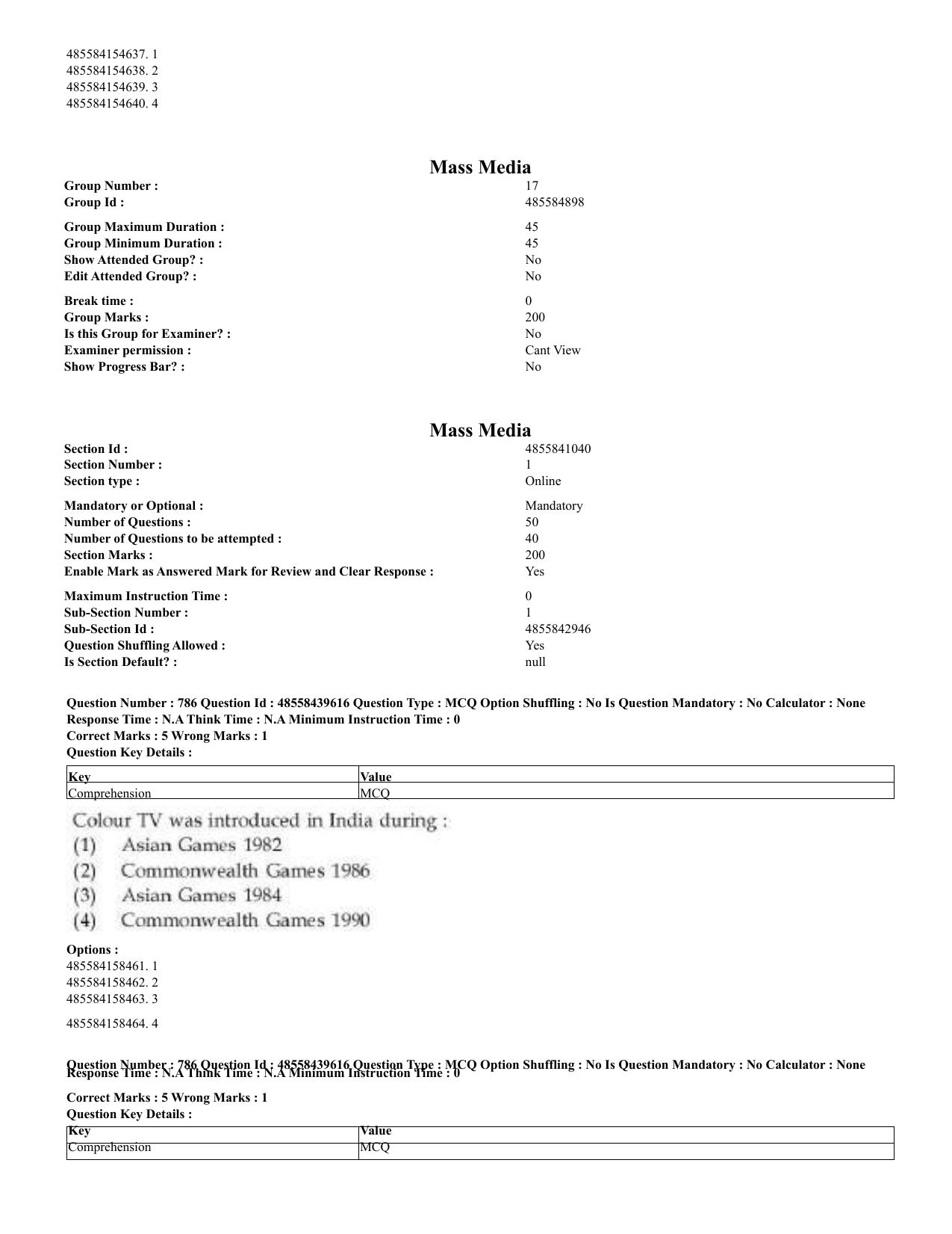 CUET 2023 English Hindi Shift 3 Question Papers - 02 Jul 2023 - Page 755