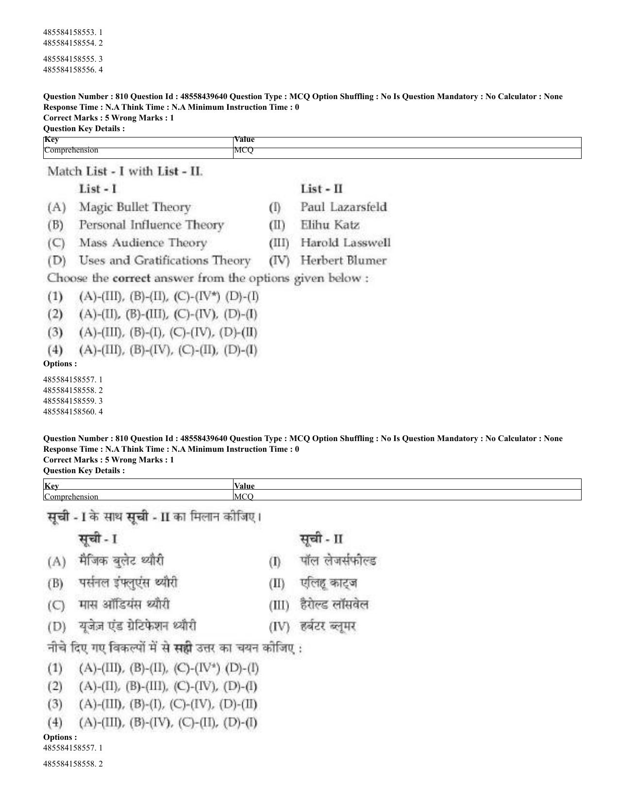 CUET 2023 English Hindi Shift 3 Question Papers - 02 Jul 2023 - Page 773