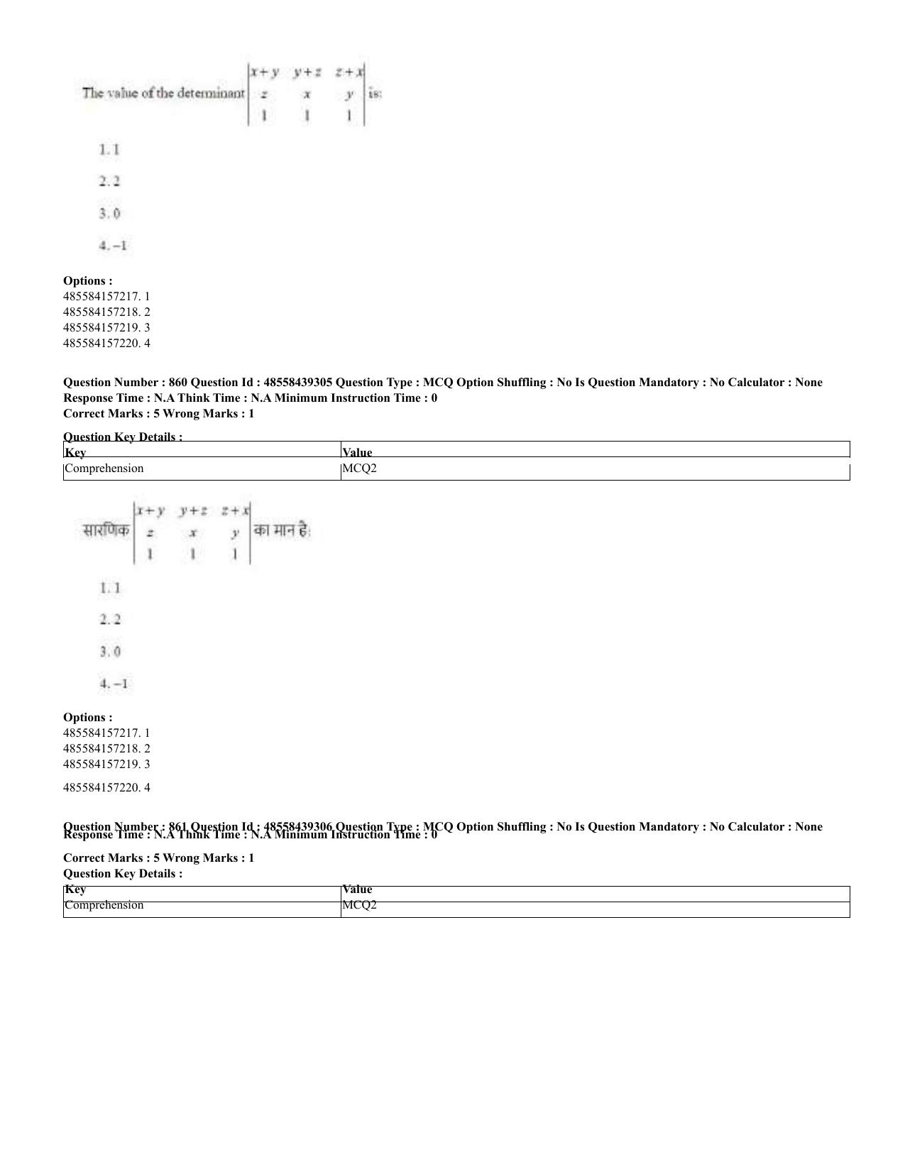 CUET 2023 English Hindi Shift 3 Question Papers - 02 Jul 2023 - Page 827