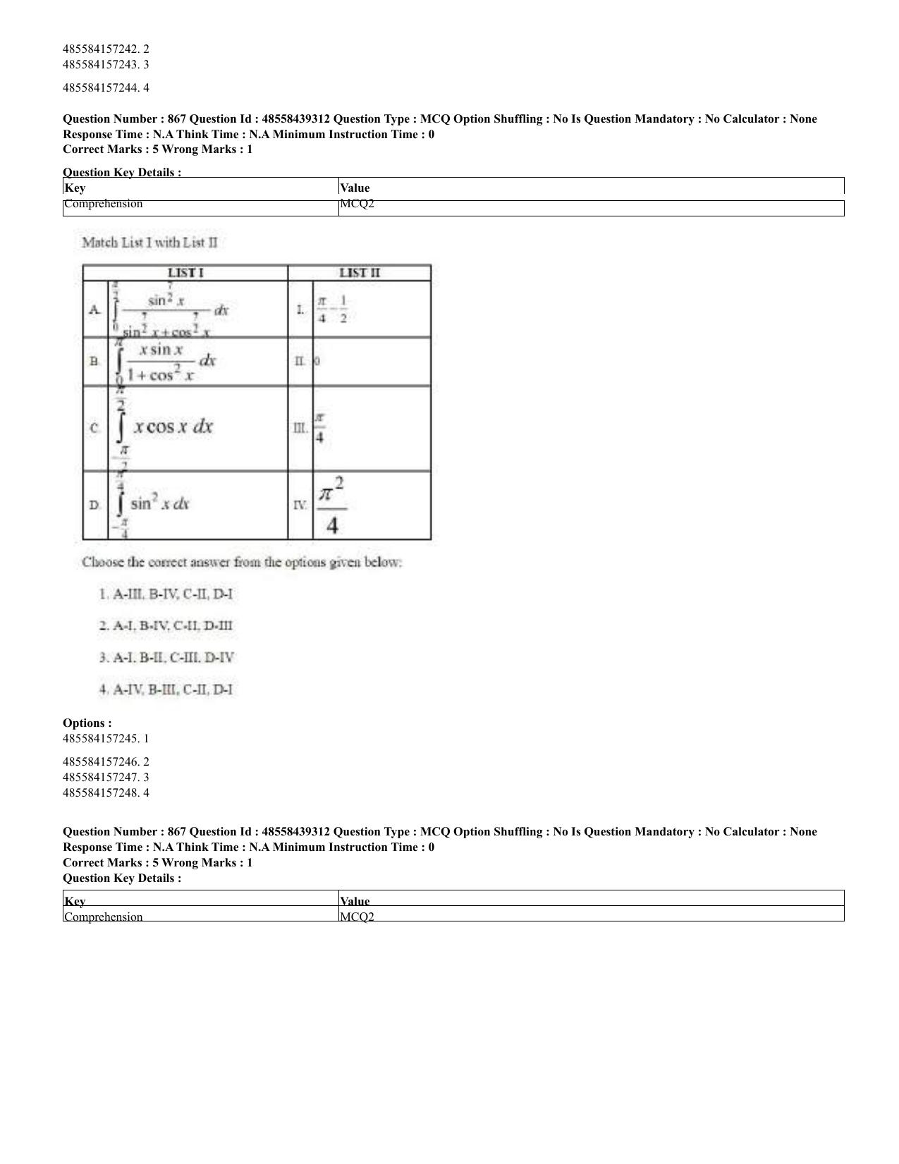CUET 2023 English Hindi Shift 3 Question Papers - 02 Jul 2023 - Page 833