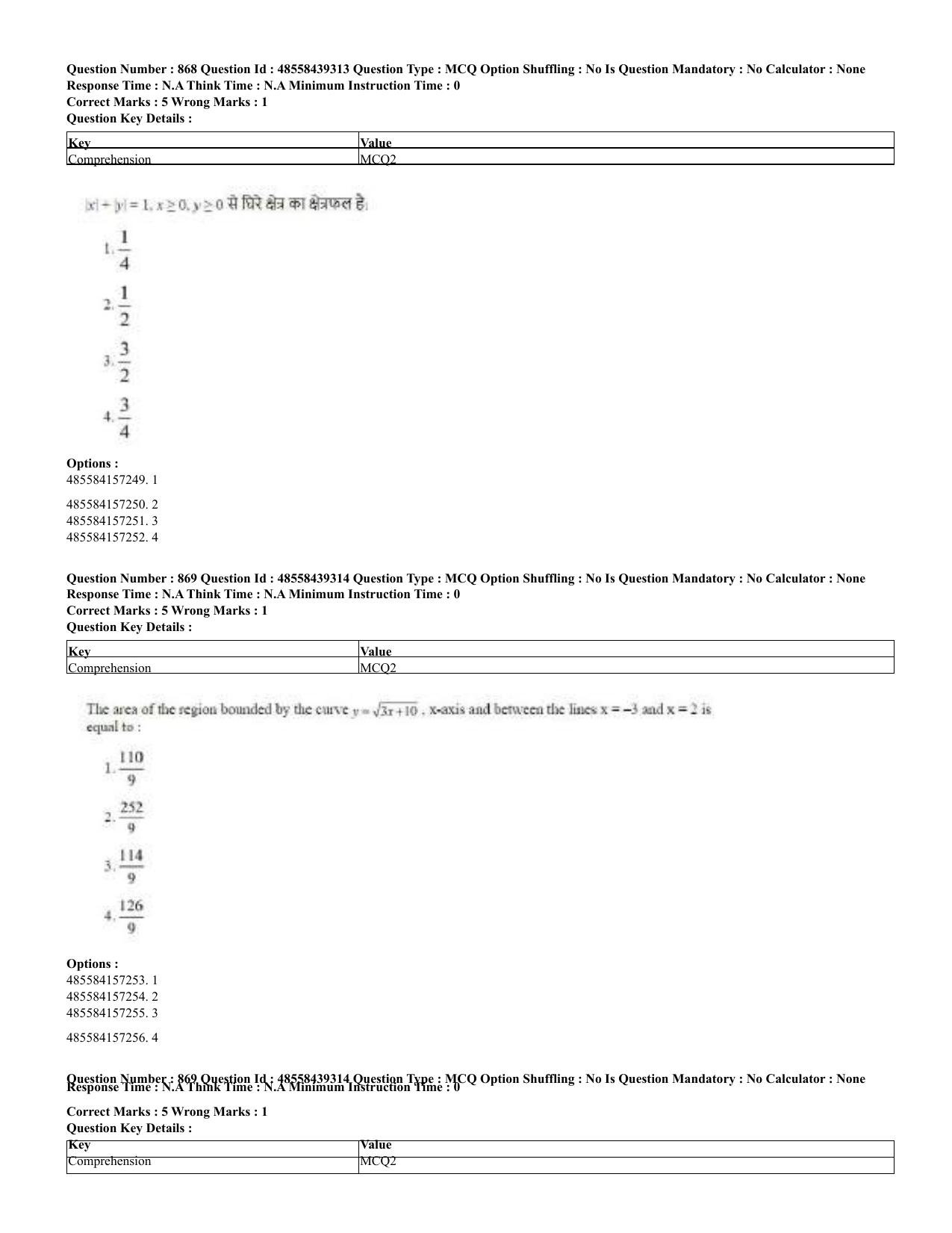 CUET 2023 English Hindi Shift 3 Question Papers - 02 Jul 2023 - Page 835