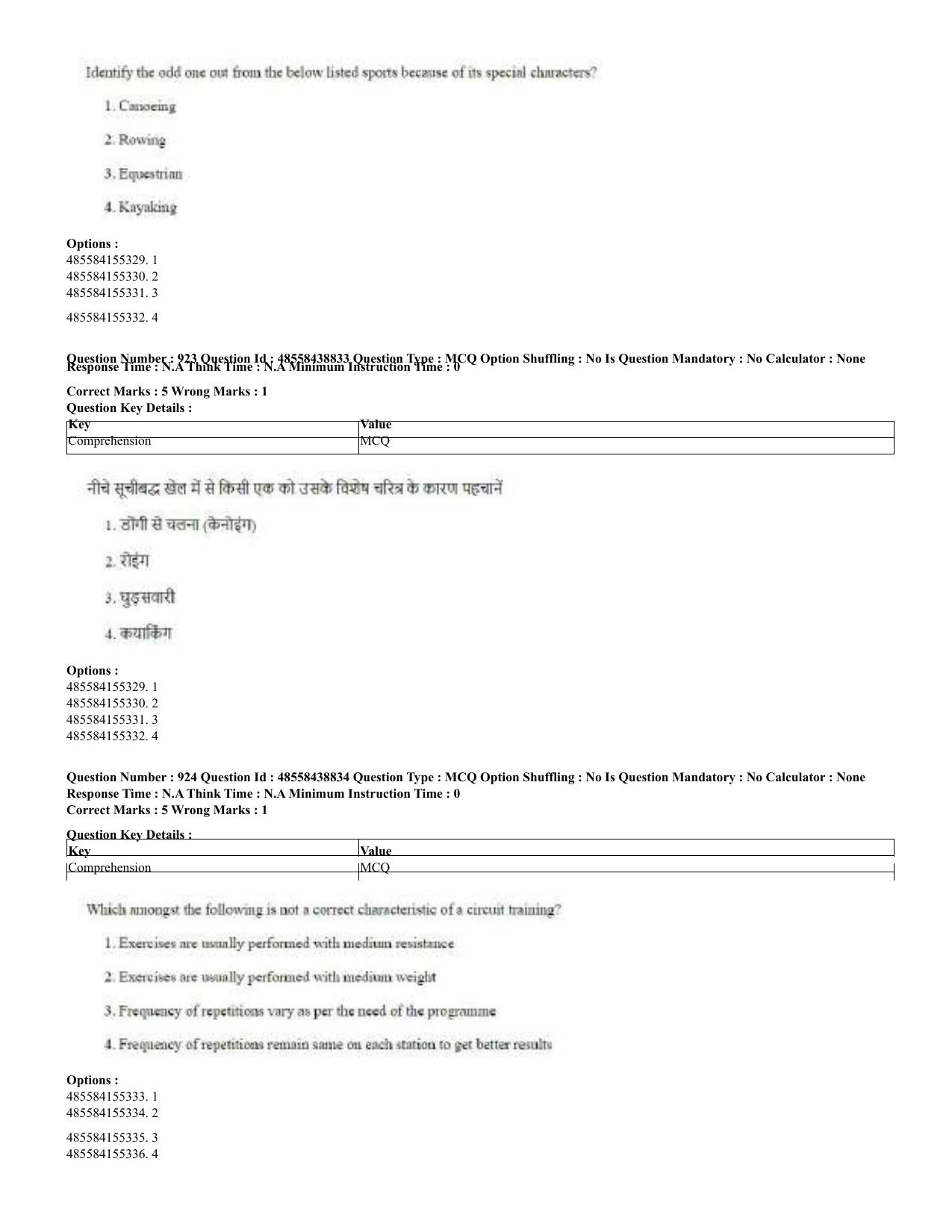CUET 2023 English Hindi Shift 3 Question Papers - 02 Jul 2023 - Page 887