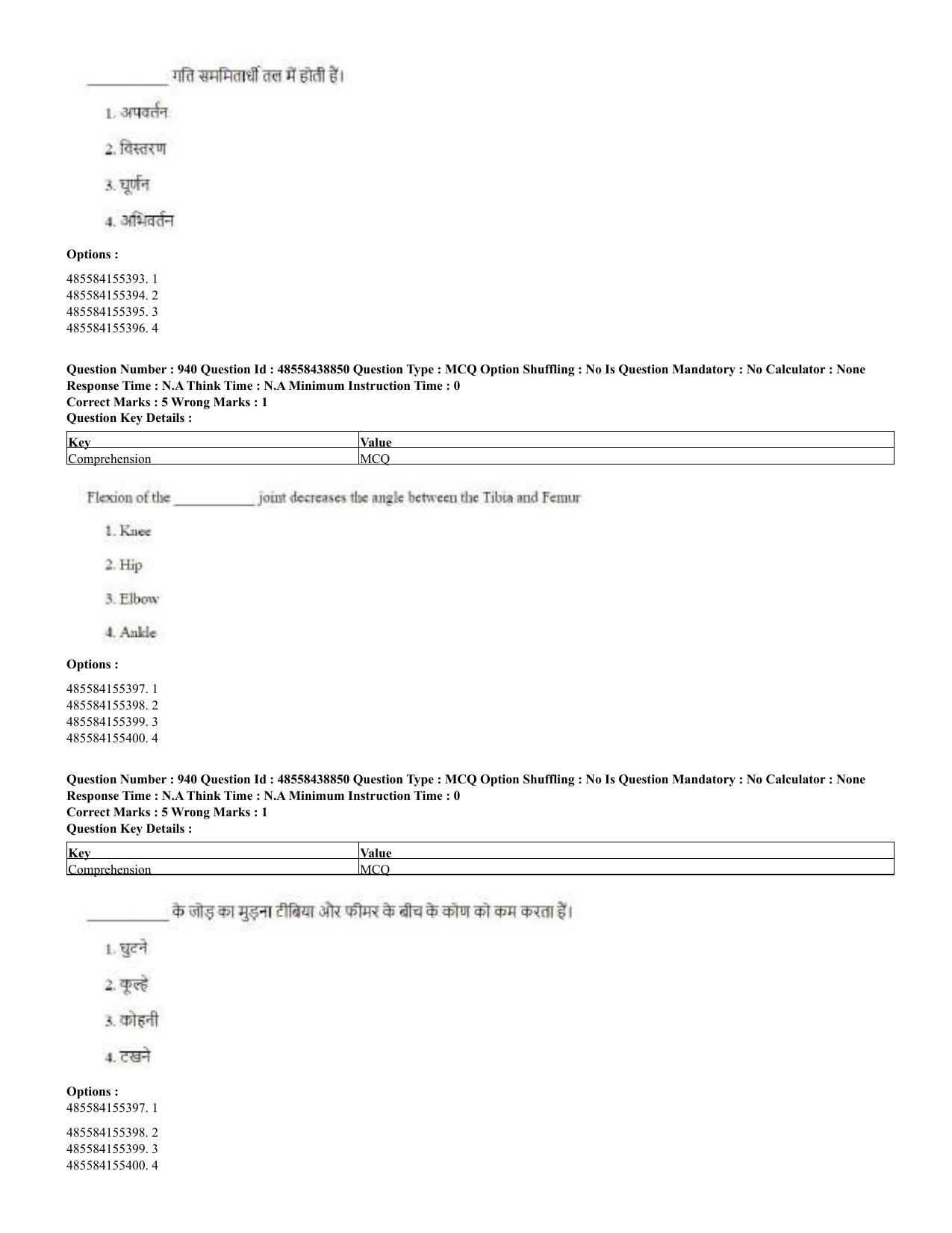 CUET 2023 English Hindi Shift 3 Question Papers - 02 Jul 2023 - Page 901