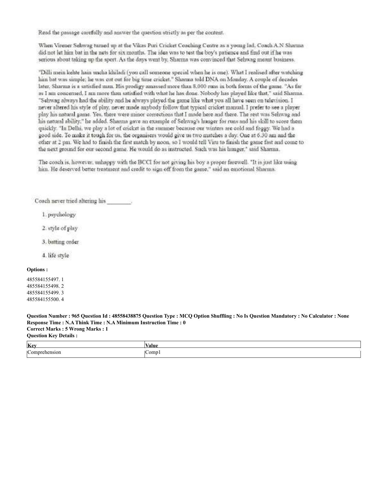 CUET 2023 English Hindi Shift 3 Question Papers - 02 Jul 2023 - Page 930