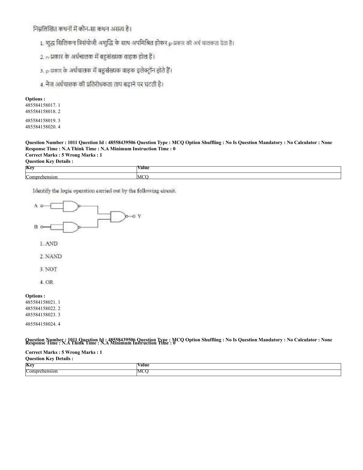CUET 2023 English Hindi Shift 3 Question Papers - 02 Jul 2023 - Page 982