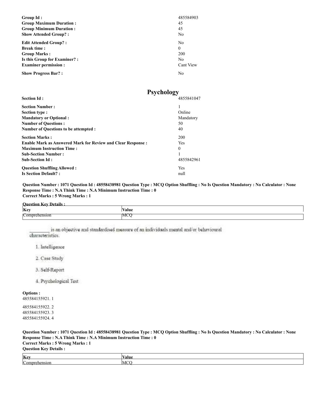 CUET 2023 English Hindi Shift 3 Question Papers - 02 Jul 2023 - Page 1042