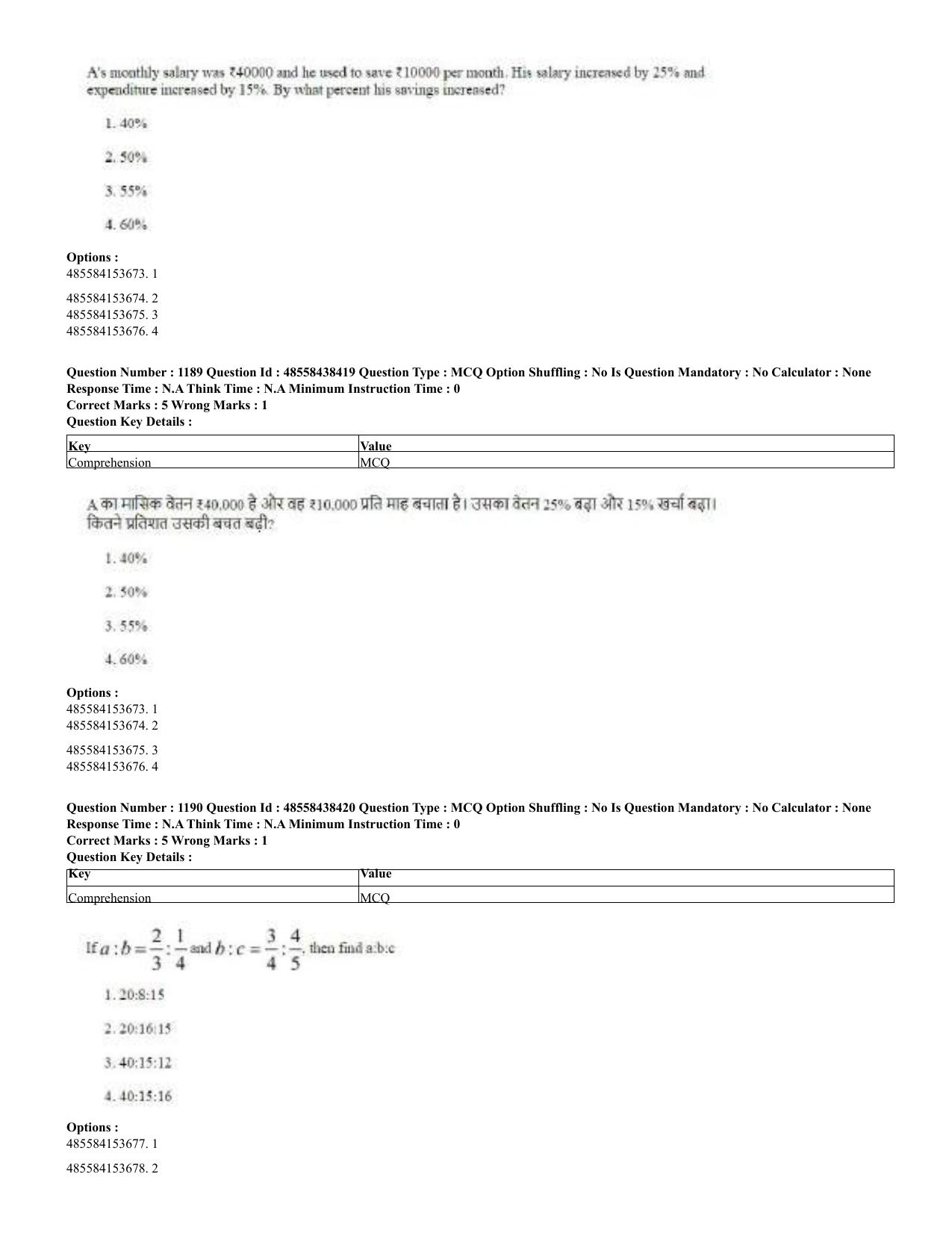 CUET 2023 English Hindi Shift 3 Question Papers - 02 Jul 2023 - Page 1159