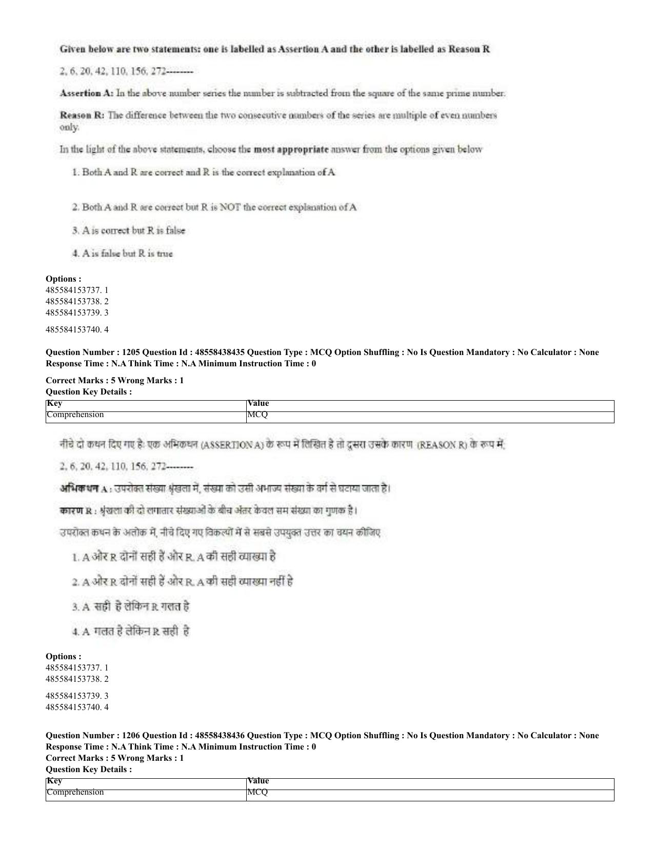 CUET 2023 English Hindi Shift 3 Question Papers - 02 Jul 2023 - Page 1179