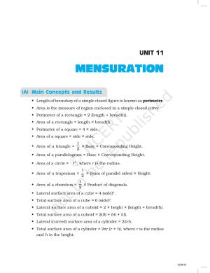 NCERT Exemplar Book for Class 8 Maths: Chapter 11- Mensuration