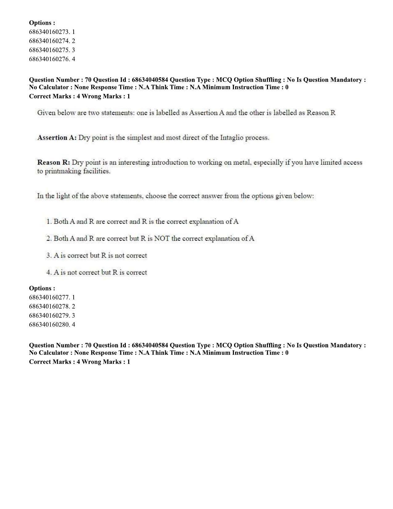 CUET PG 2023: HUQP15 – Painting (Hin) - Shift 3 (25-06-2023) Question Paper - Page 63