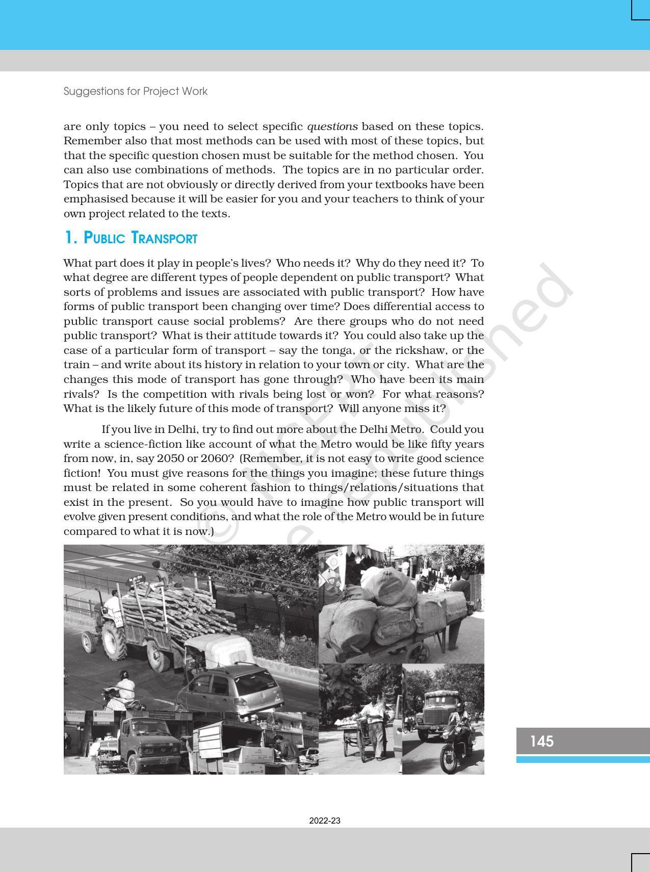 NCERT Book for Class 12 Sociology (Indian Society) Chapter 7 Suggestions for Project Work - Page 5