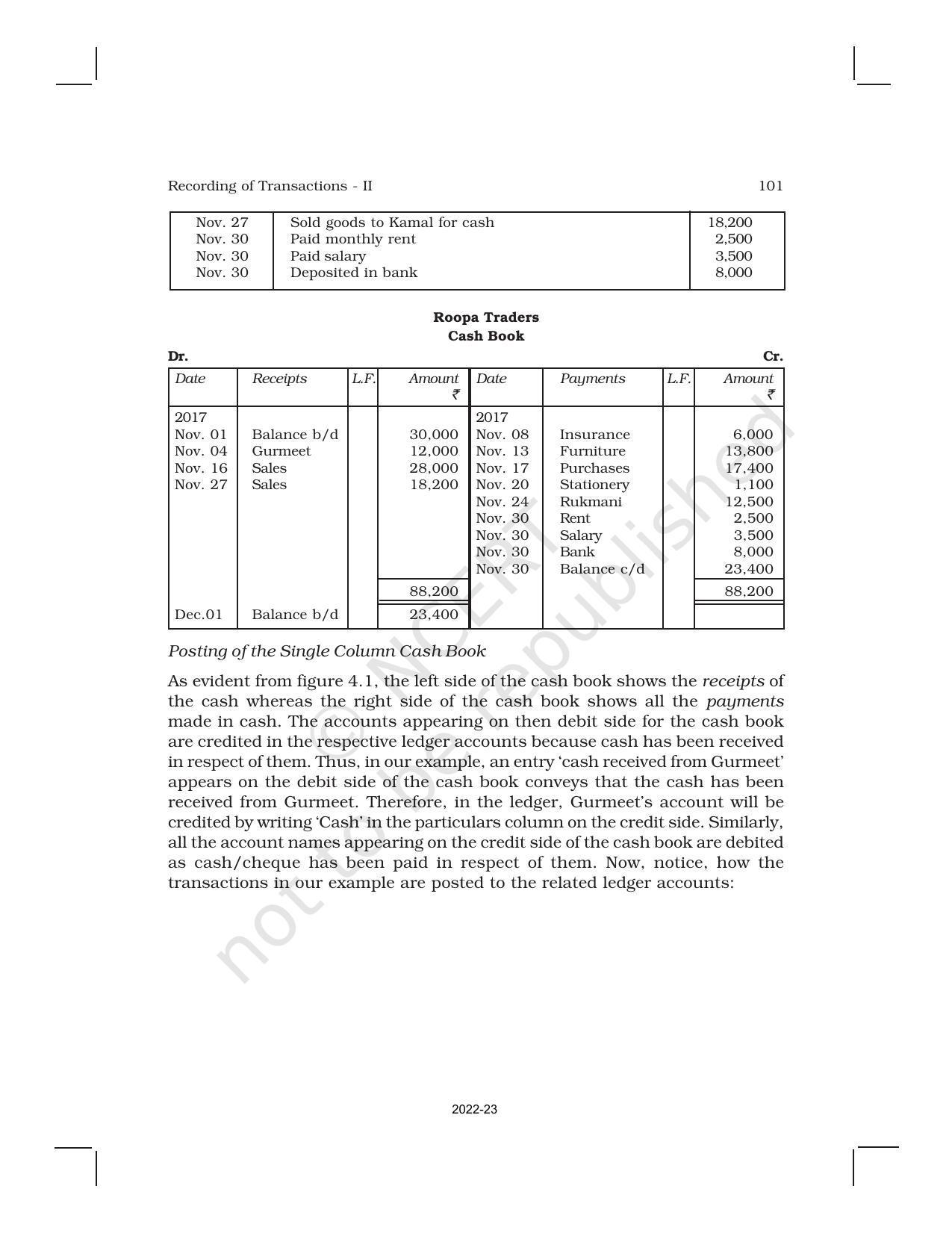 NCERT Book for Class 11 Accountancy (Part-I) Chapter 4 Recording of Transactions – II - Page 3