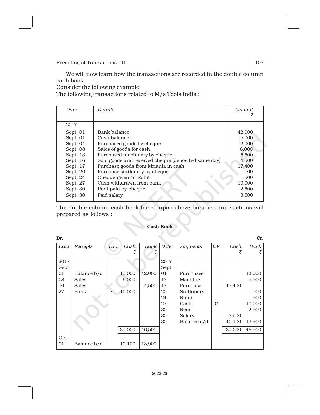 NCERT Book for Class 11 Accountancy (Part-I) Chapter 4 Recording of Transactions – II - Page 9