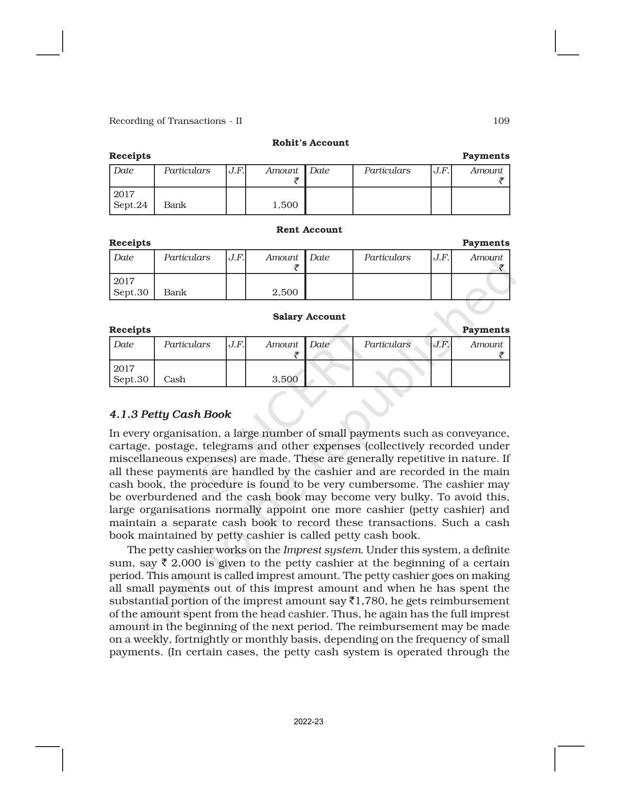 NCERT Book for Class 11 Accountancy (Part-I) Chapter 4 Recording of Transactions – II - Page 11