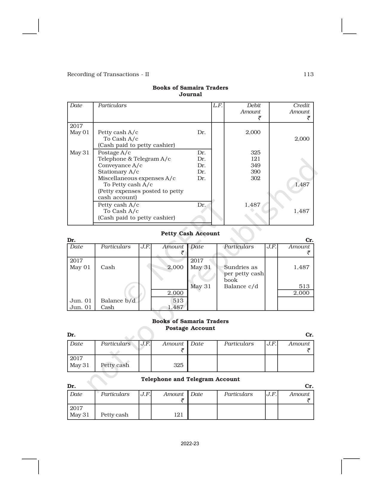 NCERT Book for Class 11 Accountancy (Part-I) Chapter 4 Recording of Transactions – II - Page 15