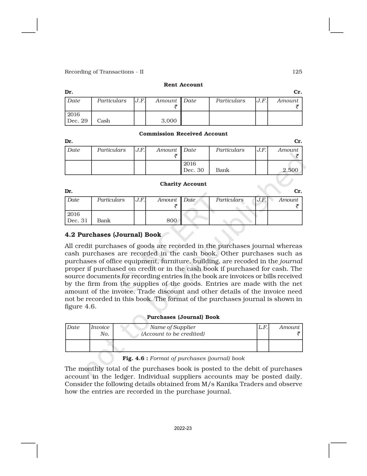 NCERT Book for Class 11 Accountancy (Part-I) Chapter 4 Recording of Transactions – II - Page 27