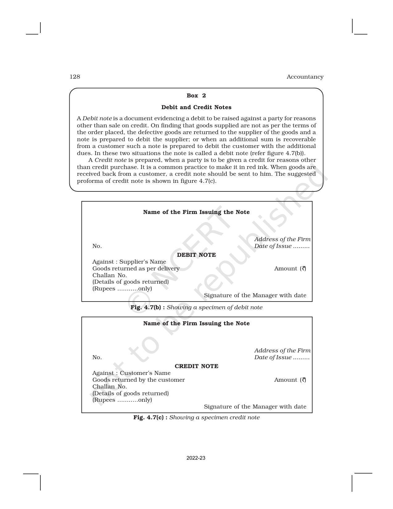 NCERT Book for Class 11 Accountancy (Part-I) Chapter 4 Recording of Transactions – II - Page 30