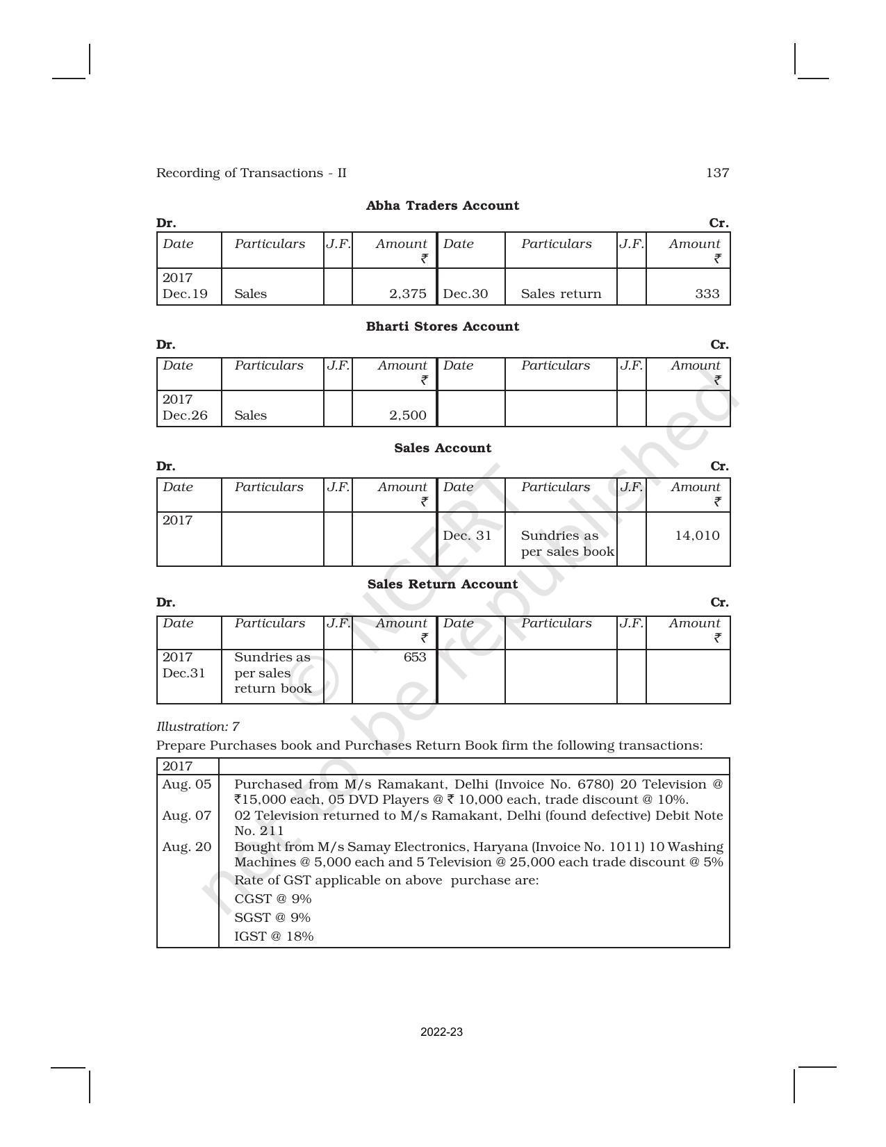 NCERT Book for Class 11 Accountancy (Part-I) Chapter 4 Recording of Transactions – II - Page 39