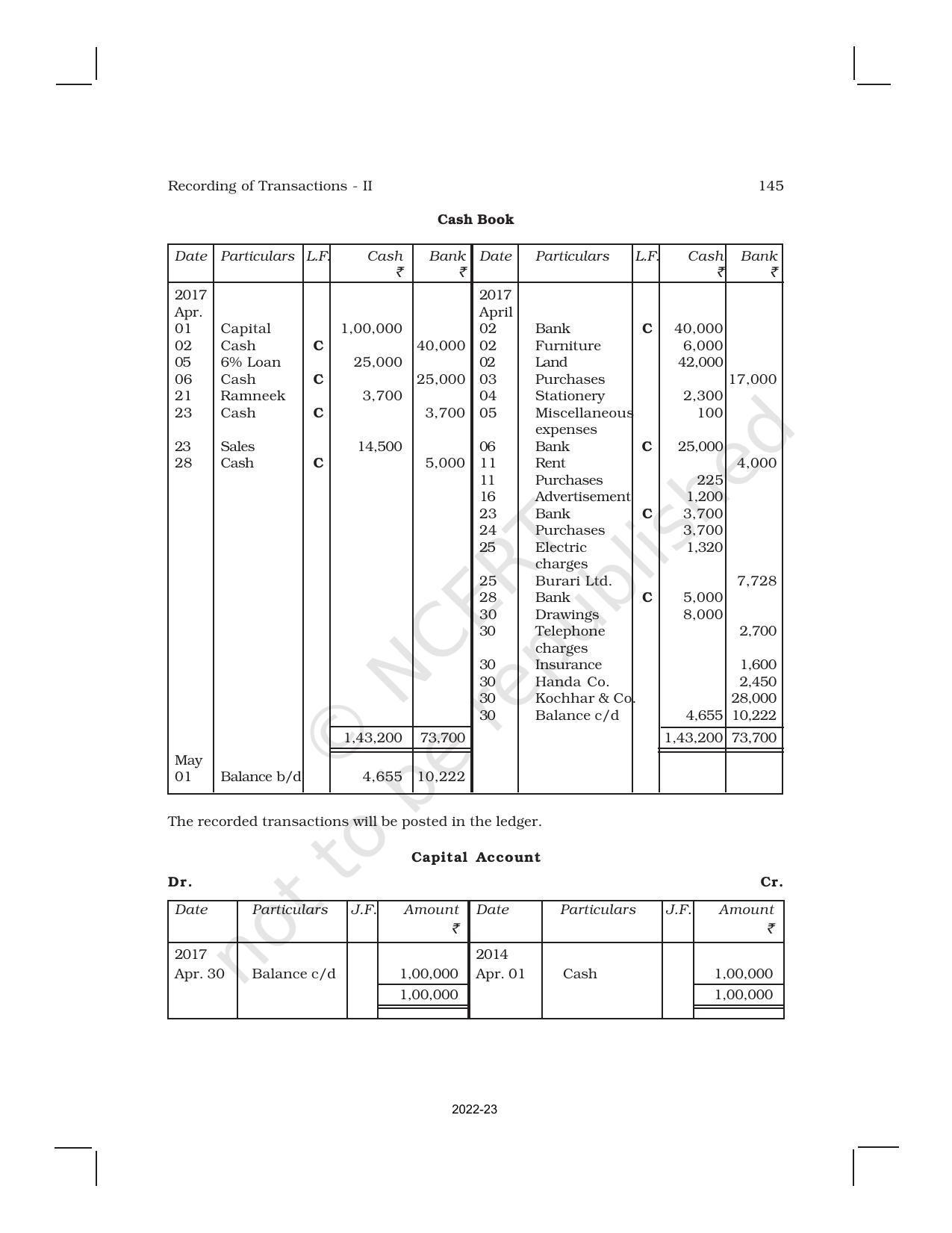 NCERT Book for Class 11 Accountancy (Part-I) Chapter 4 Recording of Transactions – II - Page 47