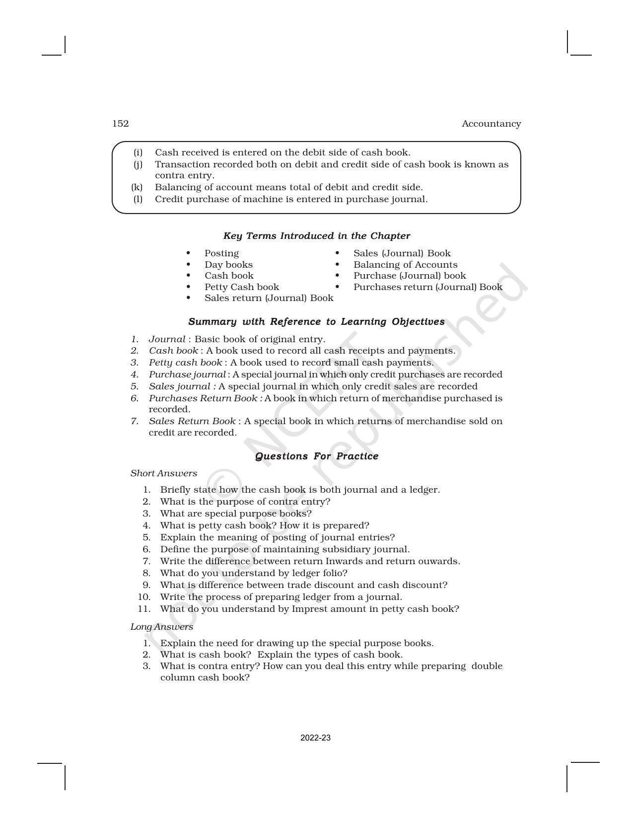 NCERT Book for Class 11 Accountancy (Part-I) Chapter 4 Recording of Transactions – II - Page 54
