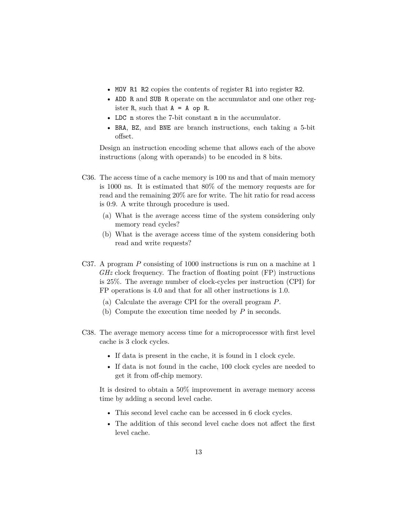 ISI Admission Test JRF in Computer Science CSB 2023 Sample Paper - Page 13