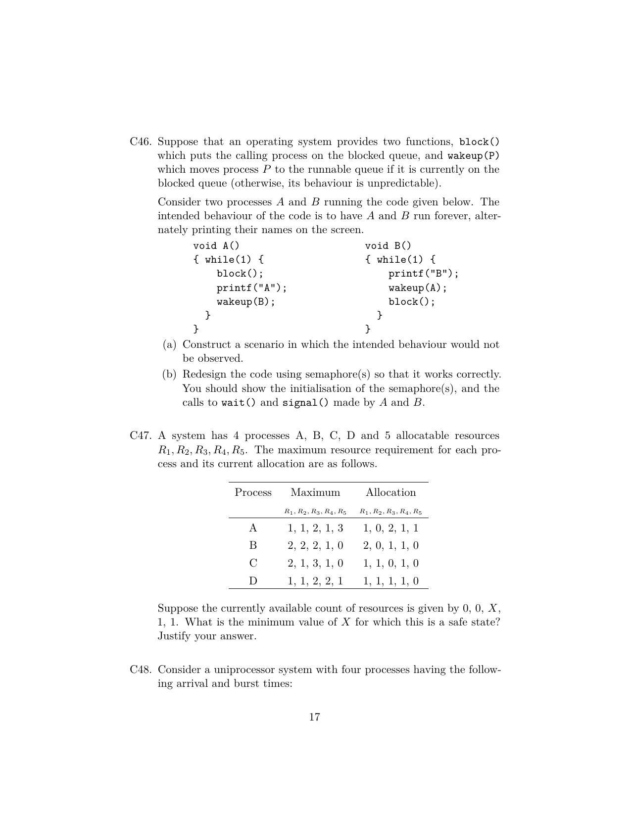 ISI Admission Test JRF in Computer Science CSB 2023 Sample Paper - Page 17