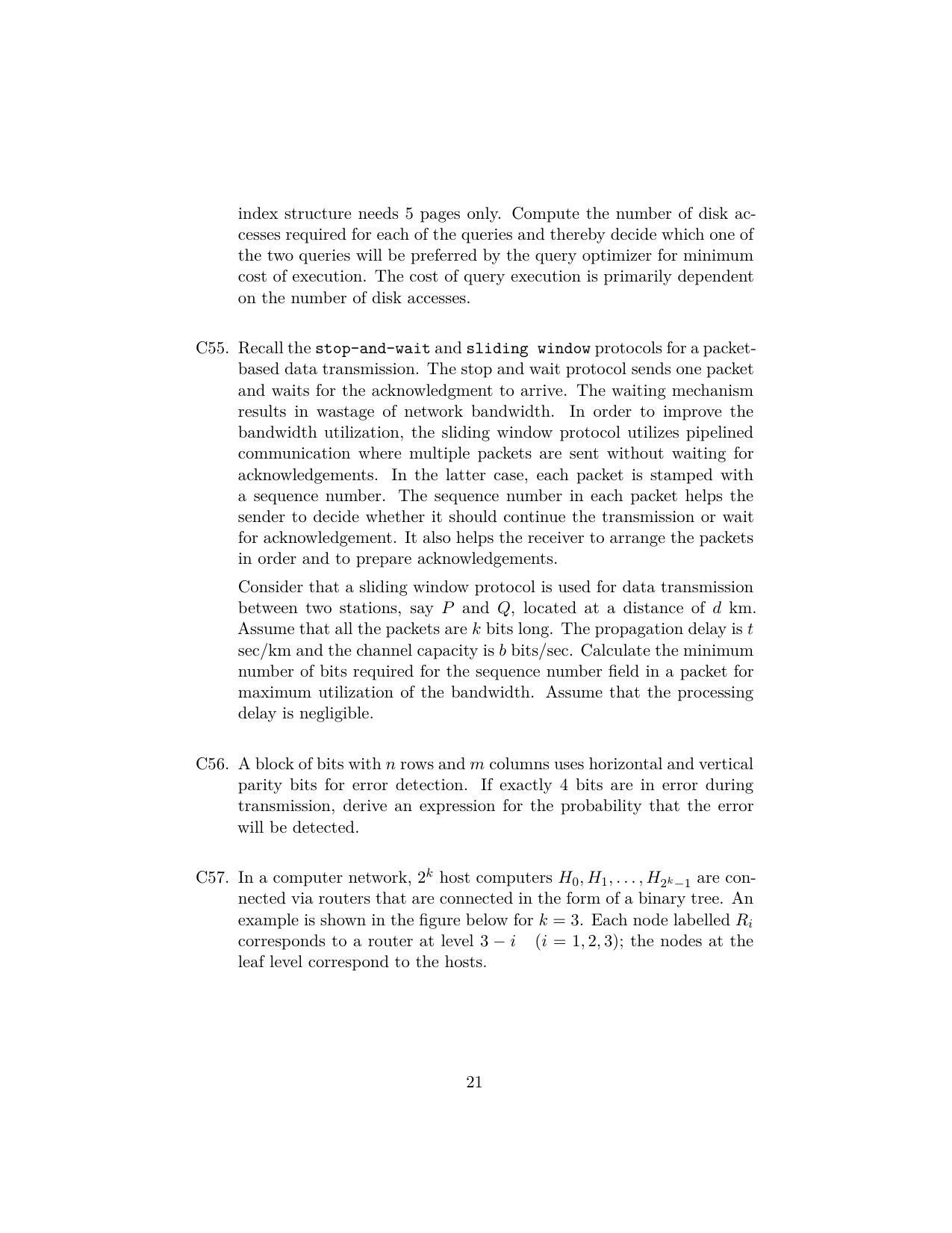 ISI Admission Test JRF in Computer Science CSB 2023 Sample Paper - Page 21