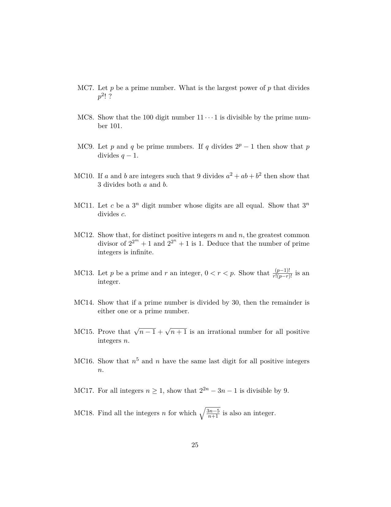 ISI Admission Test JRF in Computer Science CSB 2023 Sample Paper - Page 25