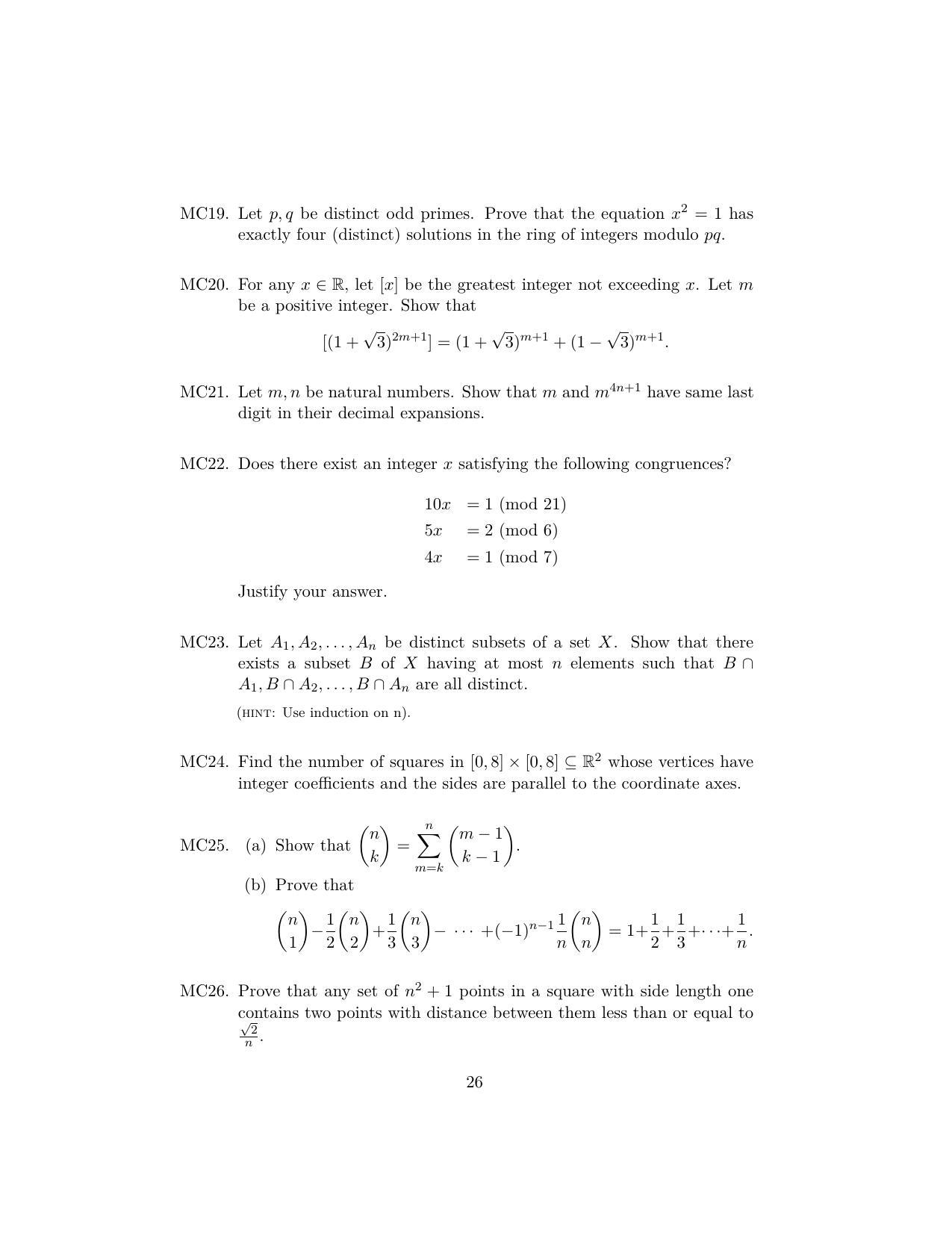 ISI Admission Test JRF in Computer Science CSB 2023 Sample Paper - Page 26