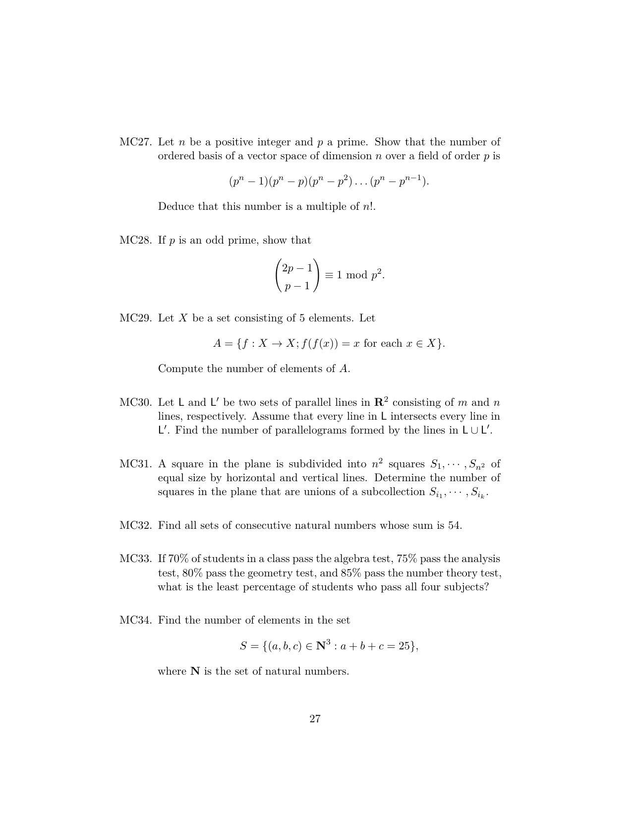 ISI Admission Test JRF in Computer Science CSB 2023 Sample Paper - Page 27