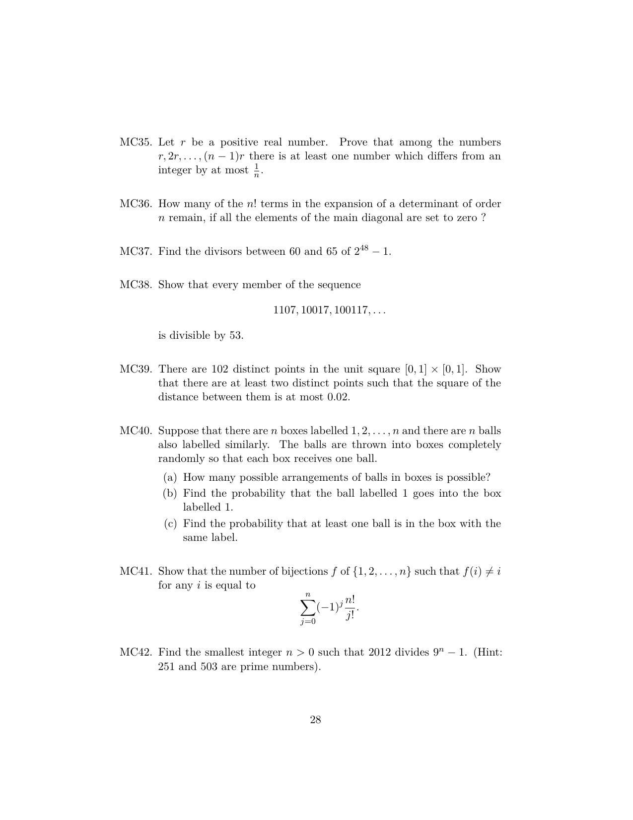ISI Admission Test JRF in Computer Science CSB 2023 Sample Paper - Page 28