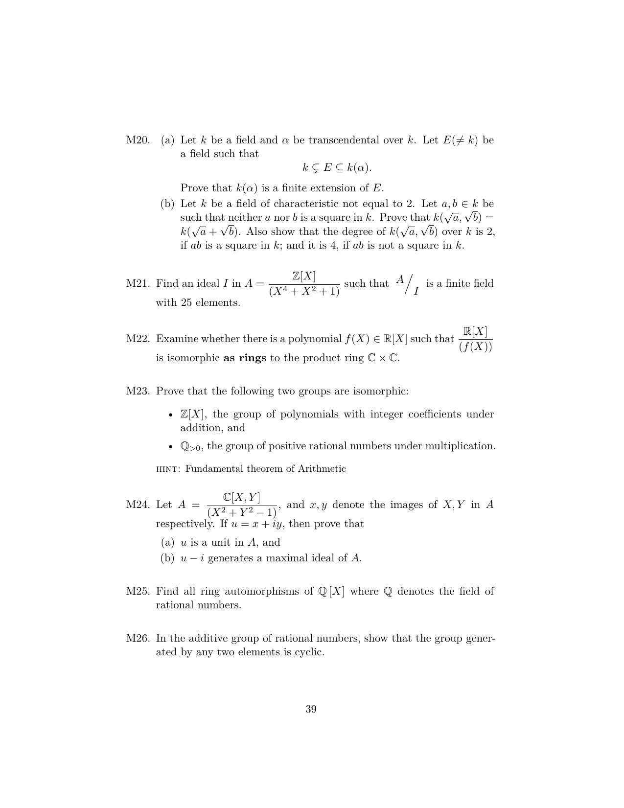ISI Admission Test JRF in Computer Science CSB 2023 Sample Paper - Page 39