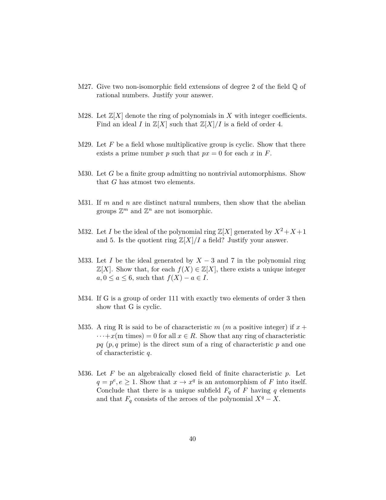 ISI Admission Test JRF in Computer Science CSB 2023 Sample Paper - Page 40