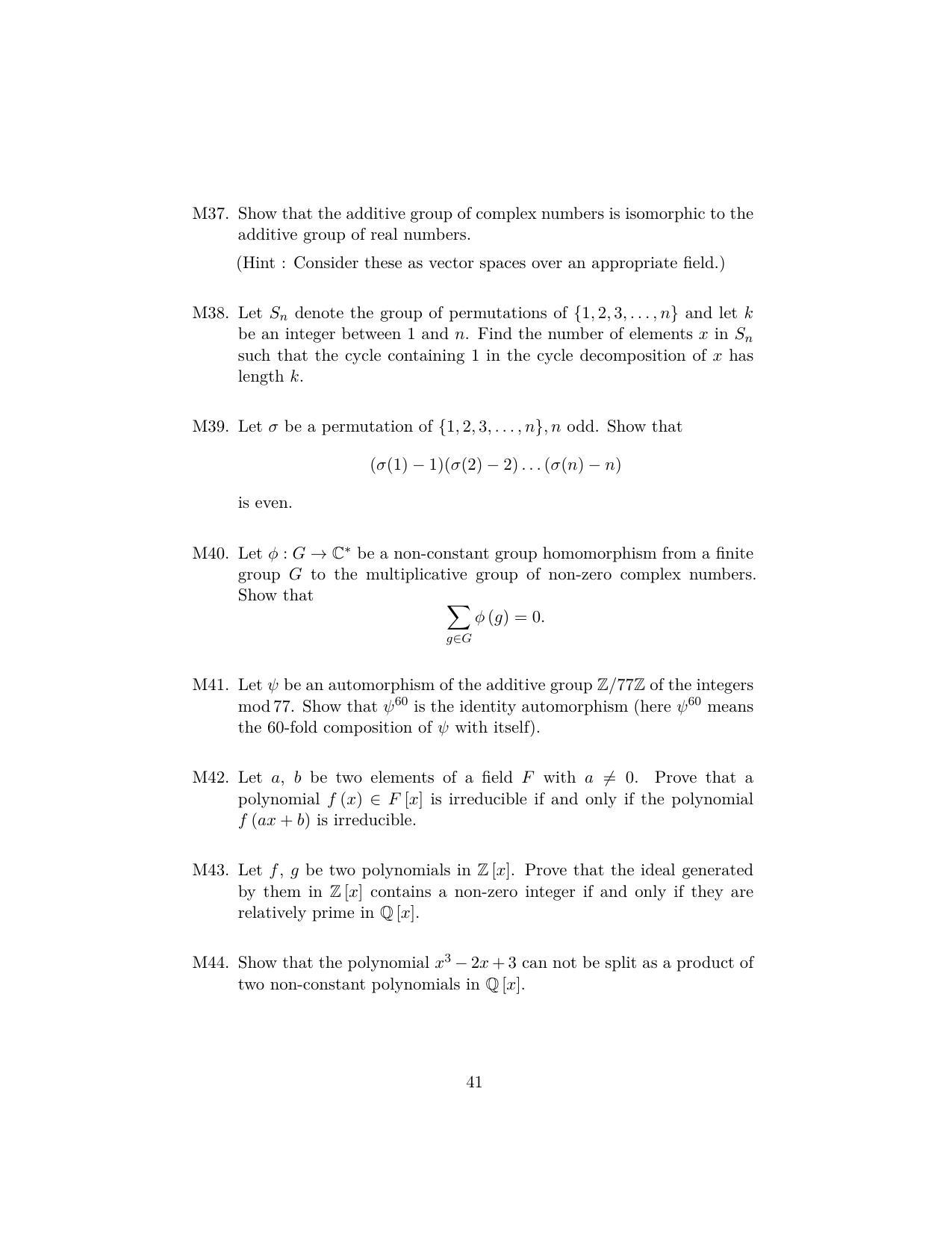 ISI Admission Test JRF in Computer Science CSB 2023 Sample Paper - Page 41