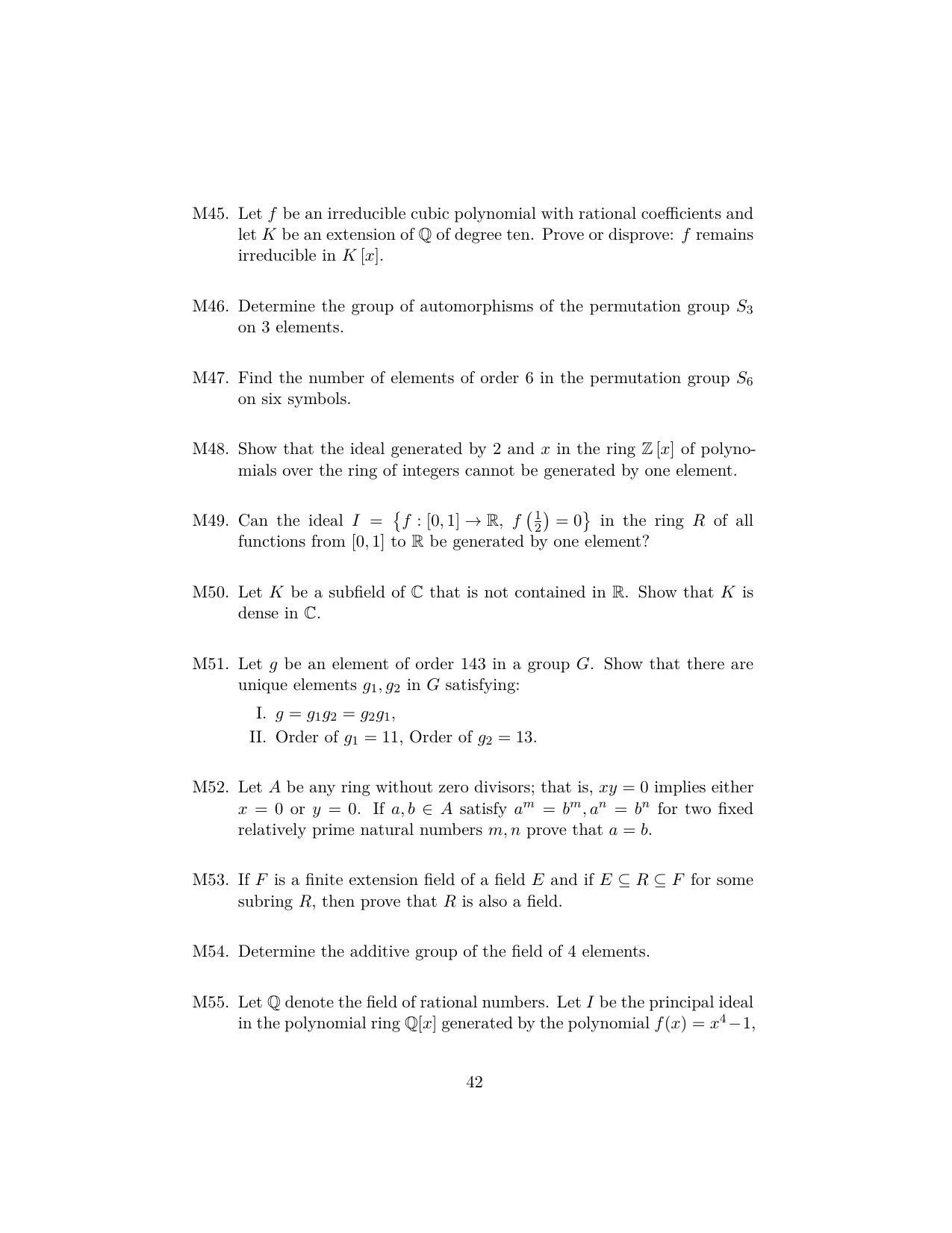 ISI Admission Test JRF in Computer Science CSB 2023 Sample Paper - Page 42