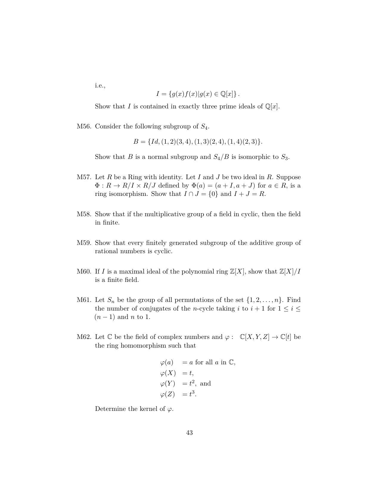 ISI Admission Test JRF in Computer Science CSB 2023 Sample Paper - Page 43