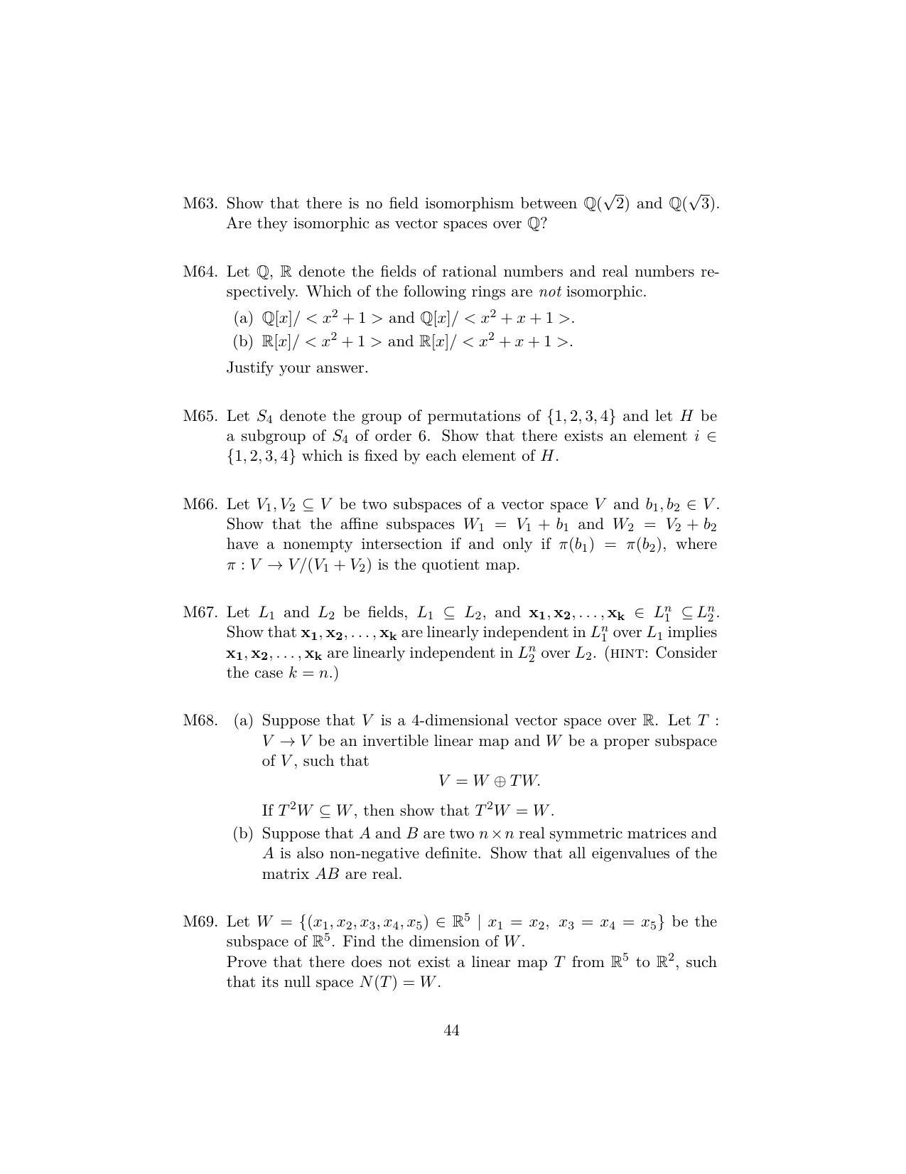 ISI Admission Test JRF in Computer Science CSB 2023 Sample Paper - Page 44
