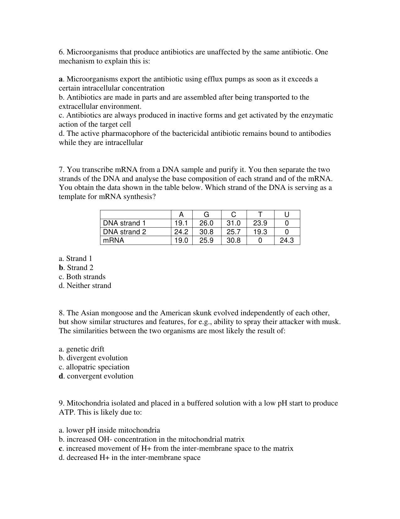 TIFR GS 2018 Biology Question Paper - Page 14