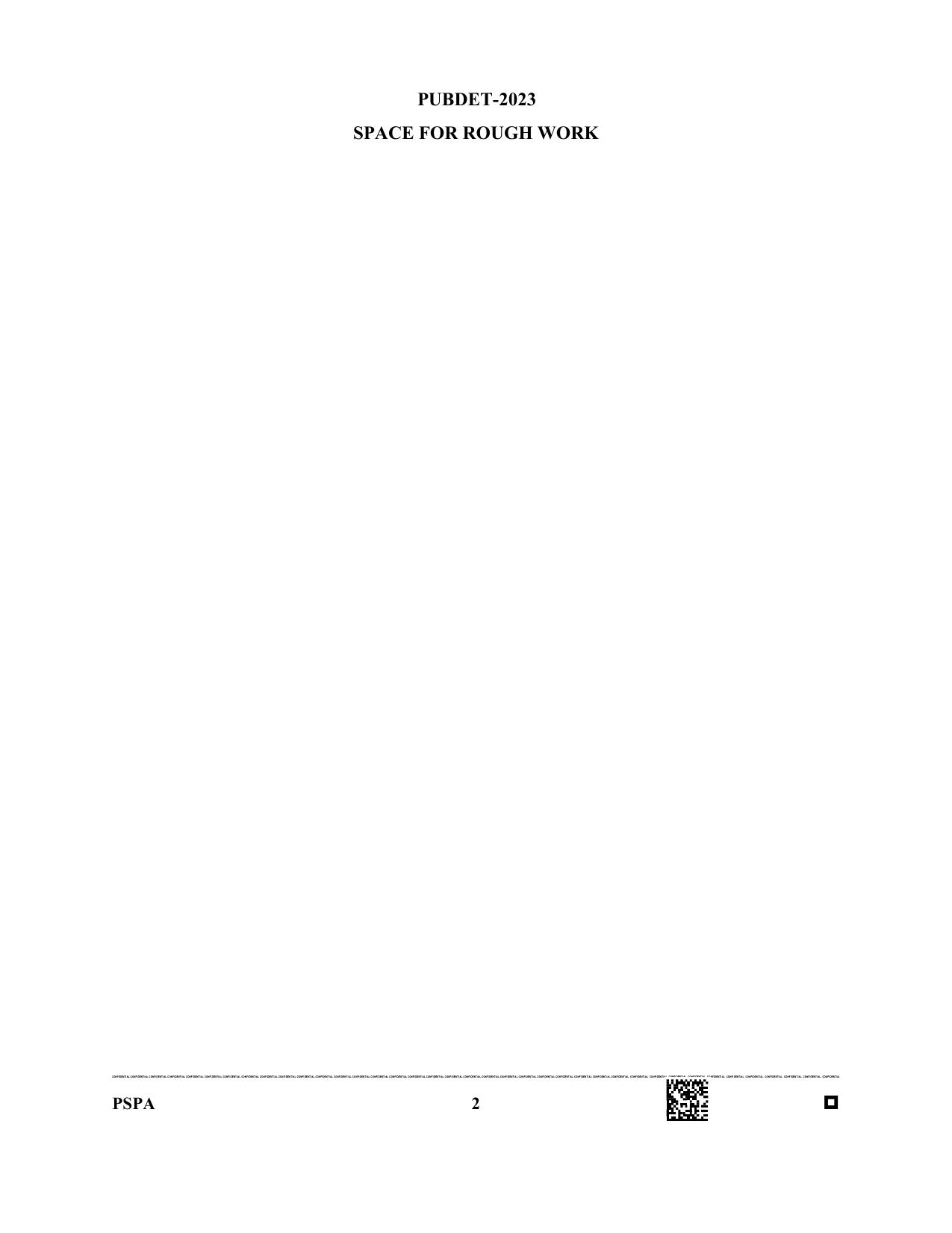 WB PUBDET 2023 Paper X (Philosophy Sociology Performing Arts) Question Paper - Page 2