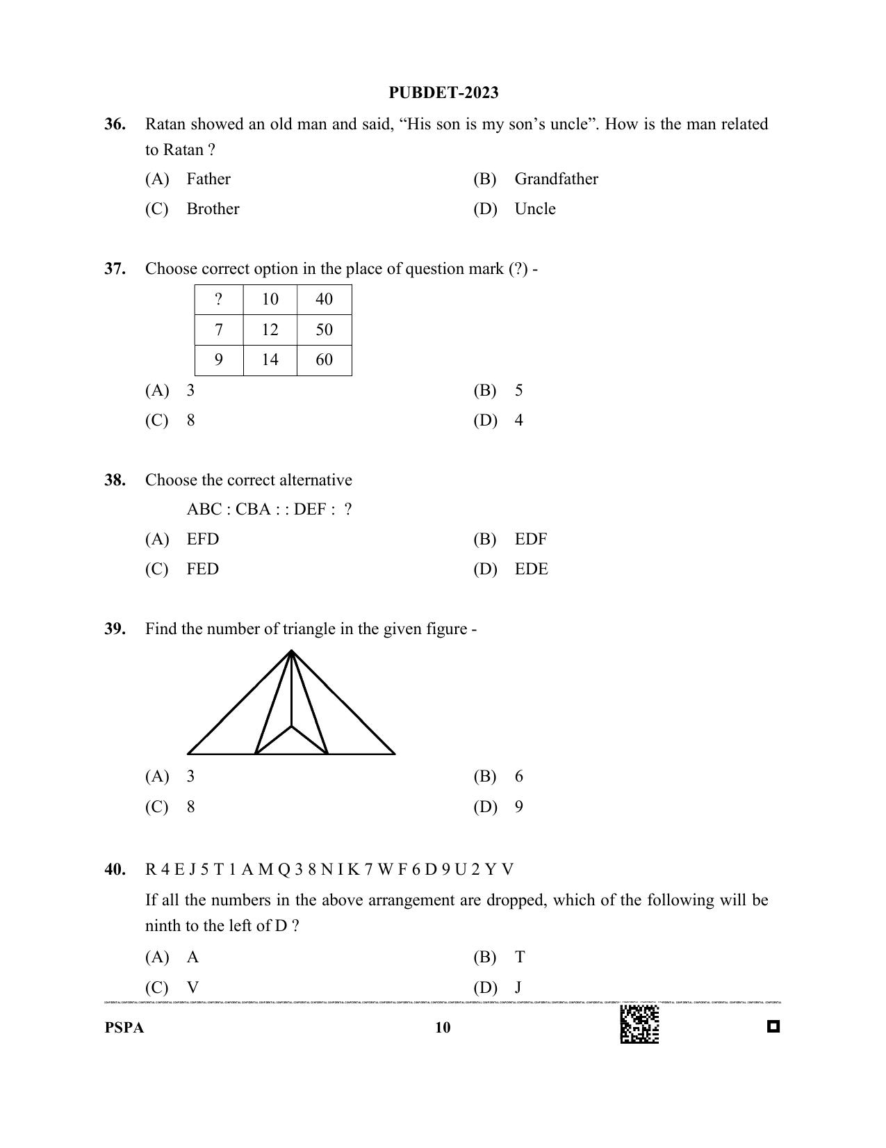 WB PUBDET 2023 Paper X (Philosophy Sociology Performing Arts) Question Paper - Page 10