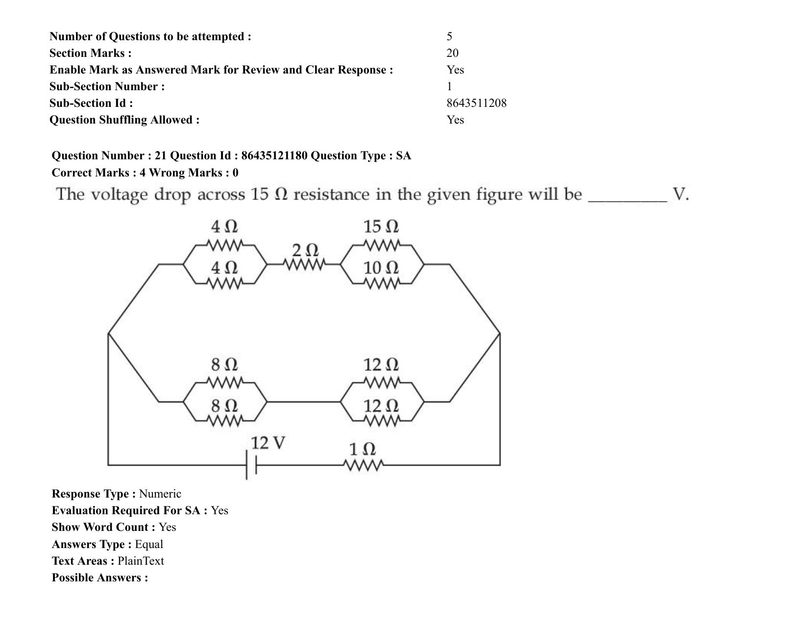 JEE Mains 2021: BTech (Shift 1) 31-08-2021 Question Paper - Page 19