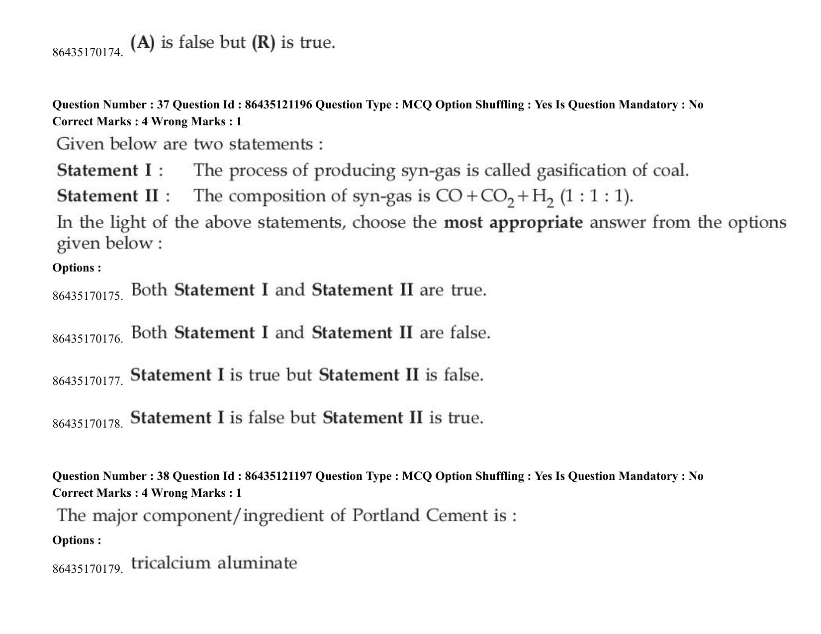 JEE Mains 2021: BTech (Shift 1) 31-08-2021 Question Paper - Page 31