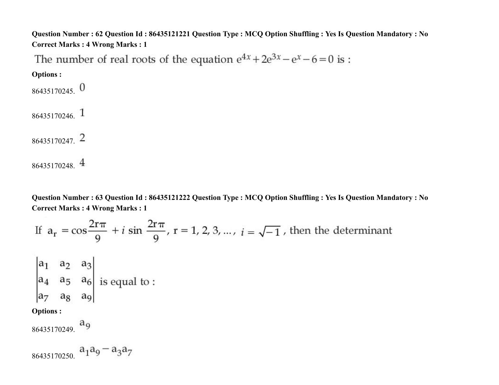 JEE Mains 2021: BTech (Shift 1) 31-08-2021 Question Paper - Page 49